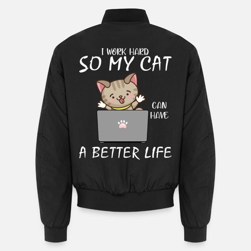 Adorable conception de motivation pour le travail du chat Bomber unisexe