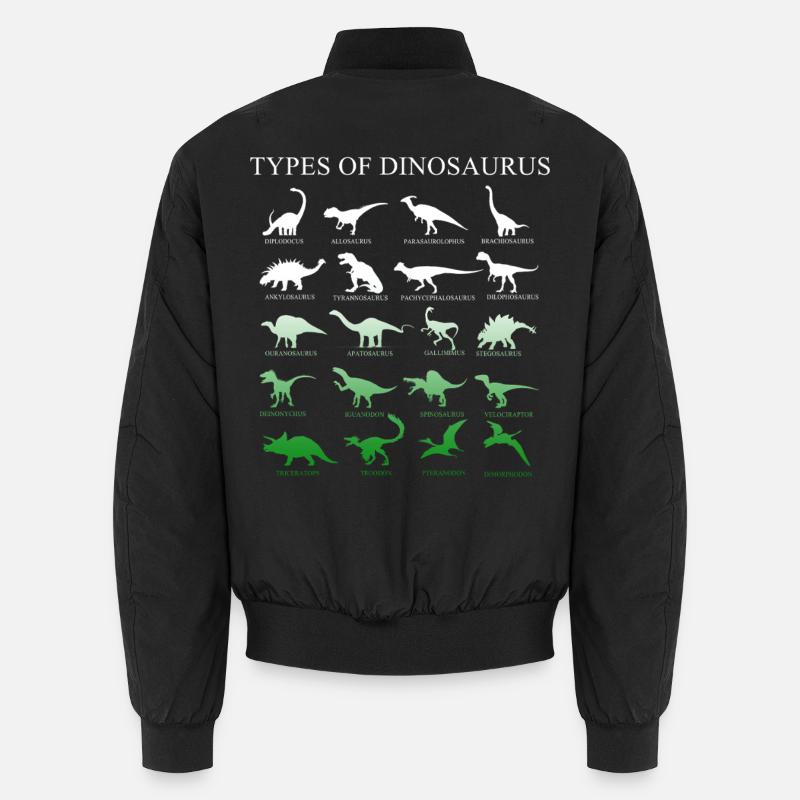 Dinosaur - Unisex Bomber Jacket - black