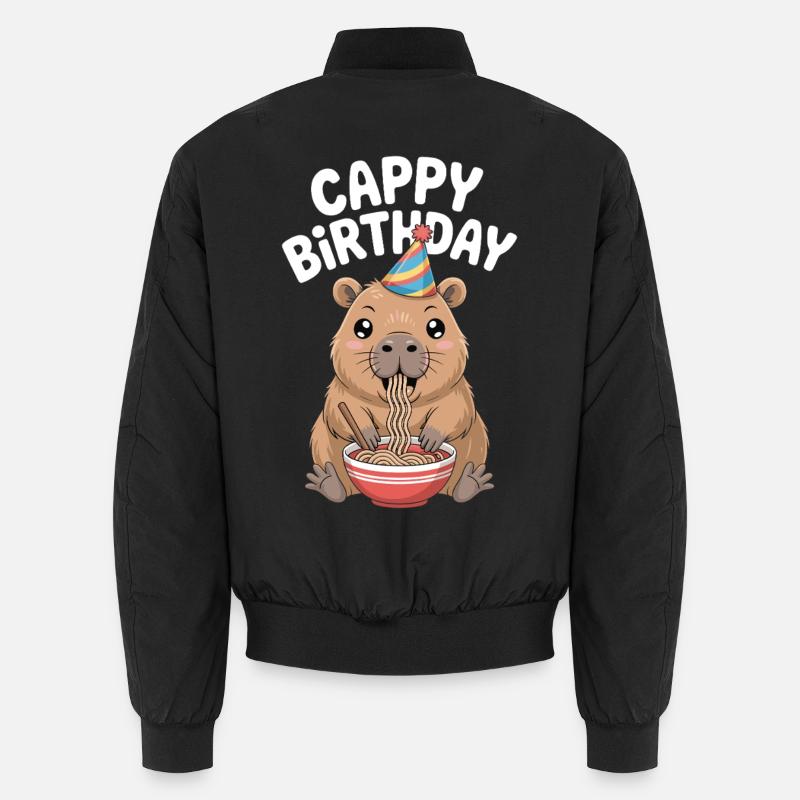  Capybara Ramen Capy Geburtstag Cappy Birthday Unisex Bomberjacke