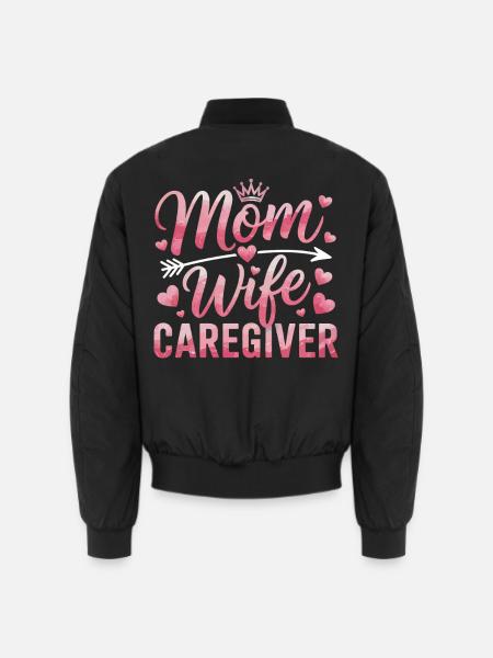 Mutter Tochter Herz Motiv - Unisex Bomberjacke - Schwarz