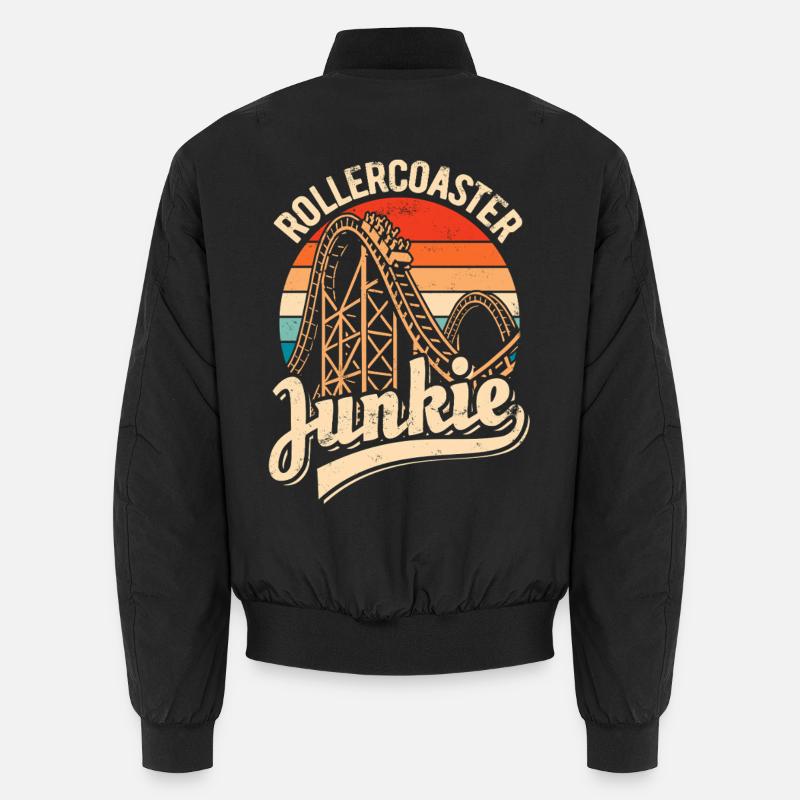 Rollercoaster Junkie - Roller Coaster - Boucle Bomber unisexe