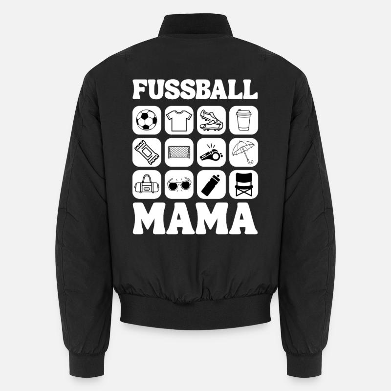 Conception de maman footballeuse - Bomber unisexe - noir