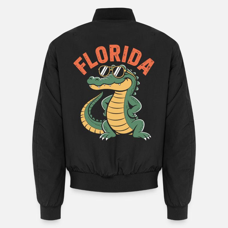 Florida Alligator - Unisex Bomberjacke - Schwarz