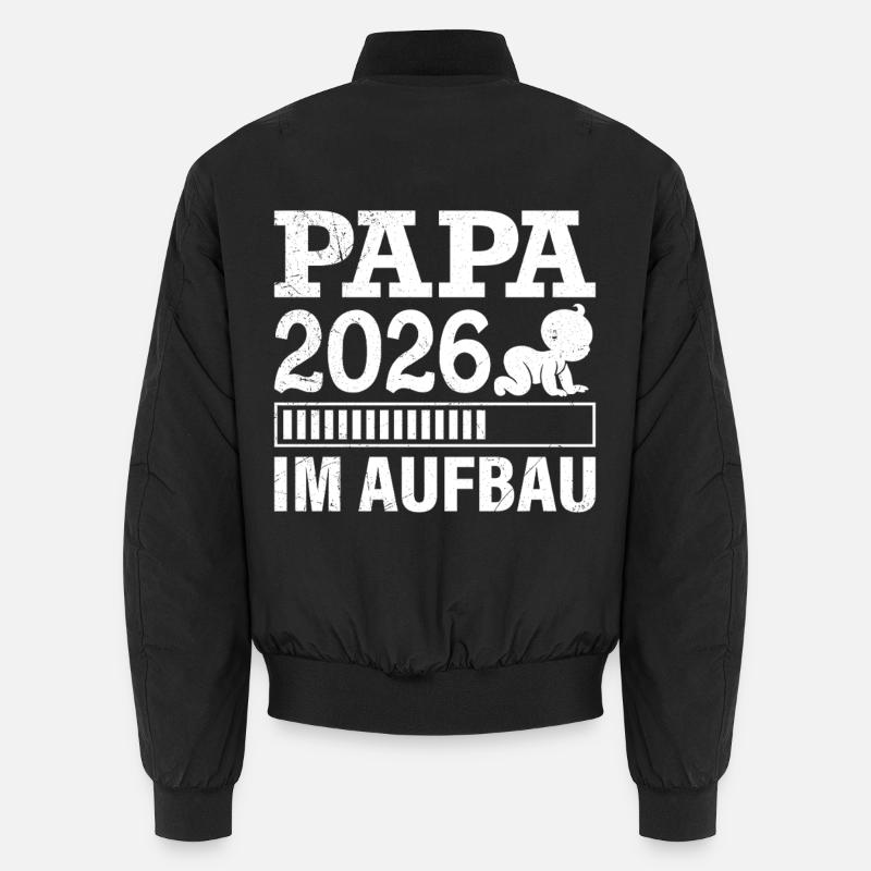 Expectant Father DAD IN CONSTRUCTION 2026 Funny Unisex Bomber Jacket