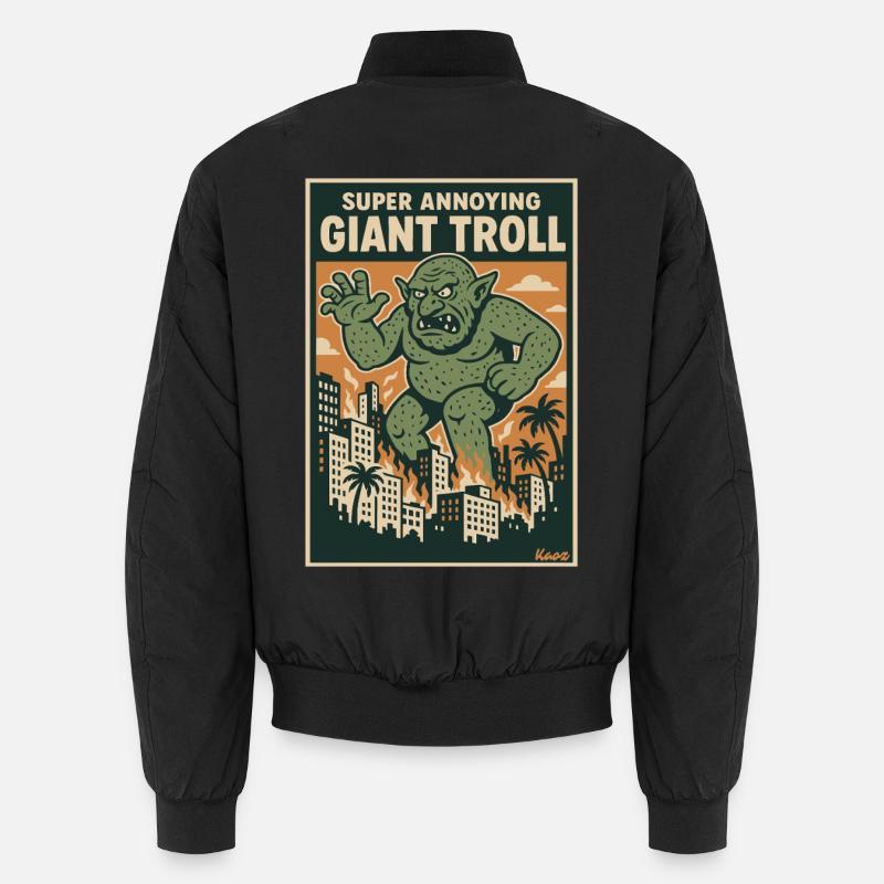 Le troll géant dans la ville est super ennuyeux Bomber unisexe