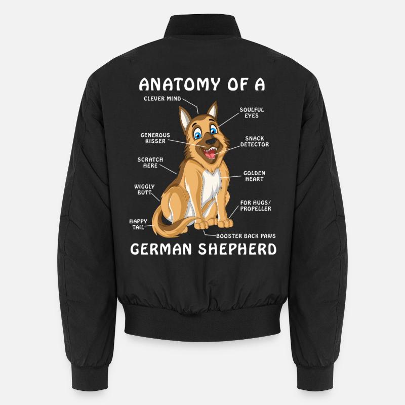 German Shepherd Anatomy Unisex Bomber Jacket