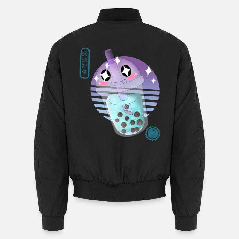 Kawaii Bubble Tee Illustration Unisex Bomberjacke