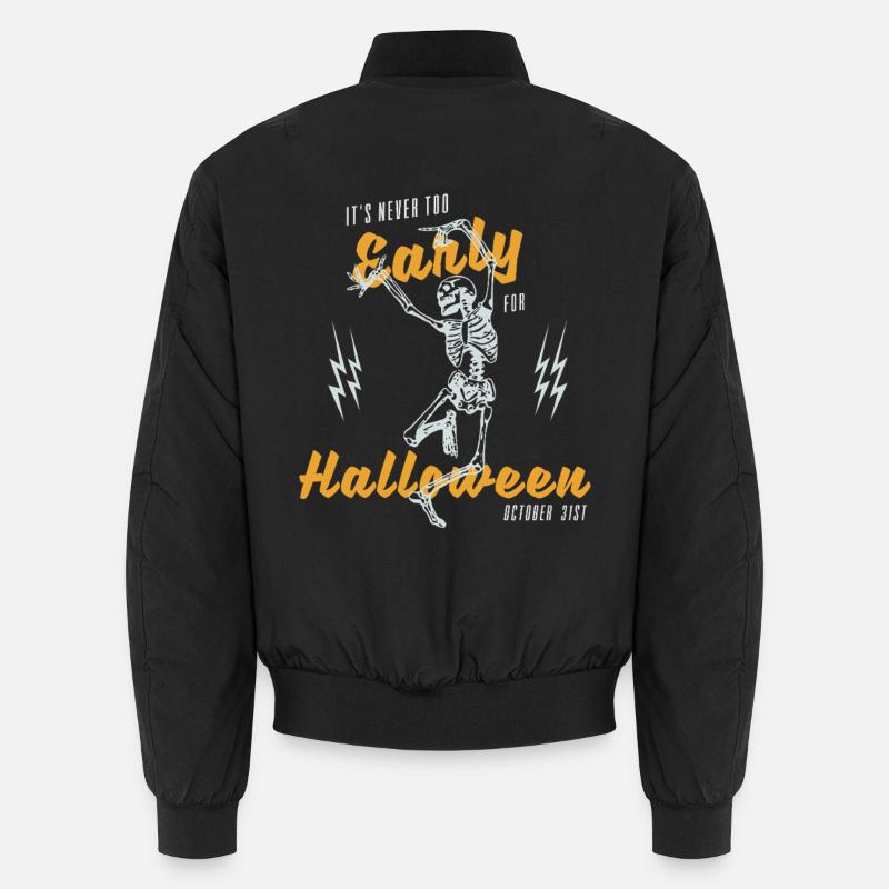 Halloween Skeleton with Power Pose - Unisex Bomber Jacket - black