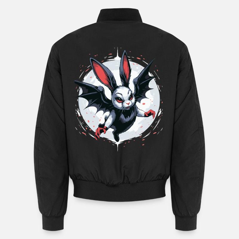 Düstere Hasen-Vampirwappenvampir Unisex Bomberjacke