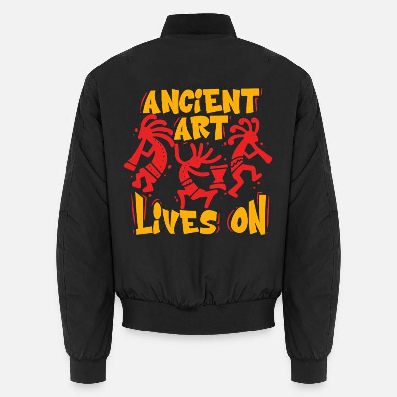 Petroglyph Petroglyphs Ancient Art Lives On - Unisex Bomber Jacket - black