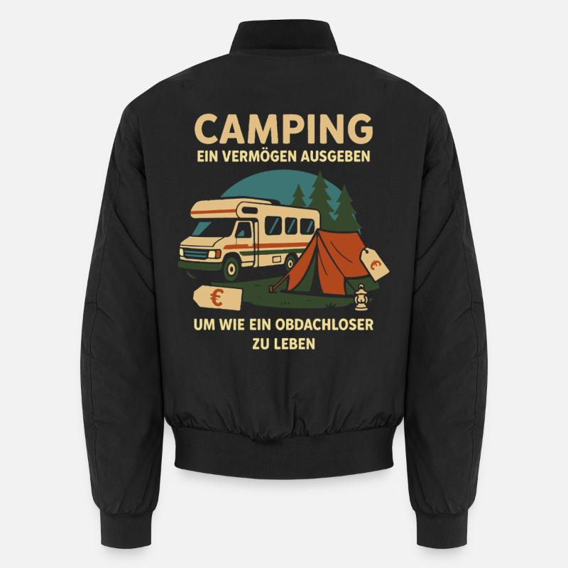Camping Spending Assets to Be Homeless Unisex Bomber Jacket