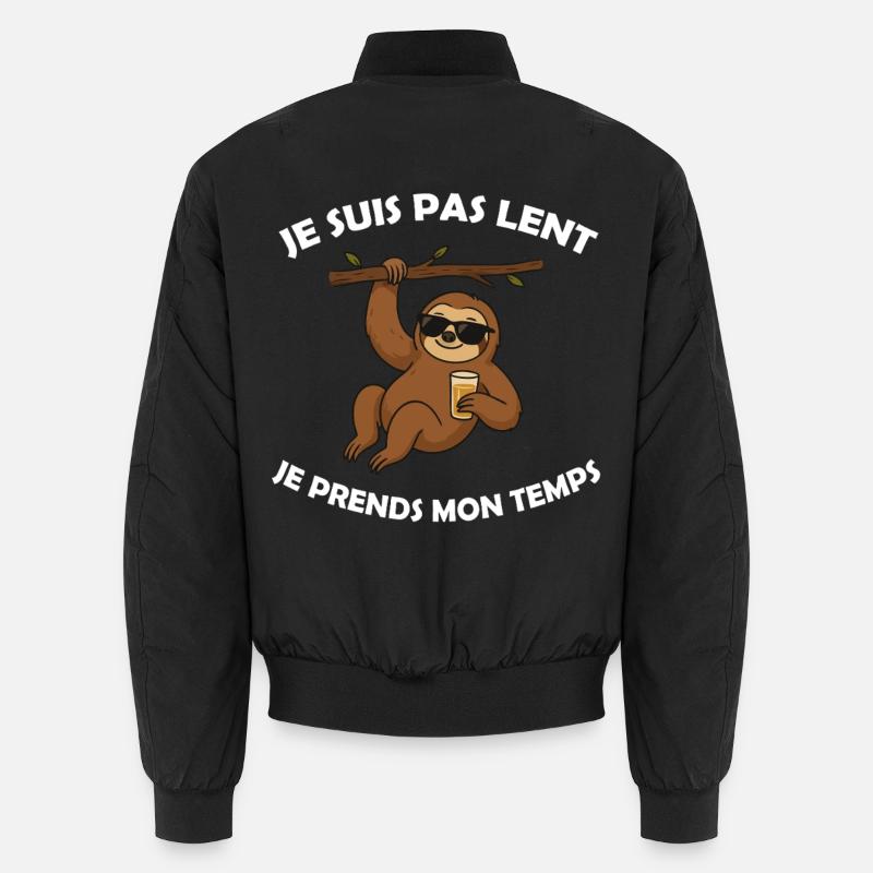 Ich bin nicht langsam, ich lasse mir Zeit - Lazy Unisex Bomberjacke