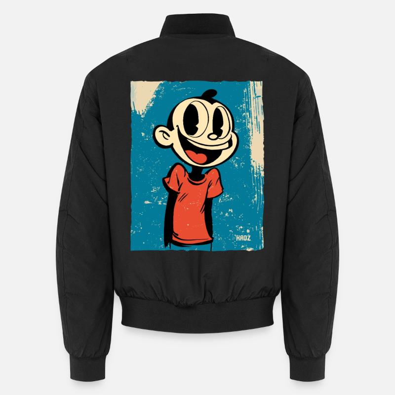 Vintage Comic und Retro Cartoon frecher Junge Unisex Bomberjacke