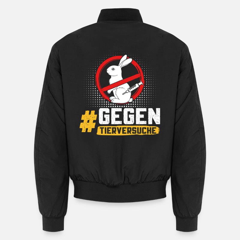 Animal protection STOP ANIMAL TESTING AGAINST TESTING Unisex Bomber Jacket