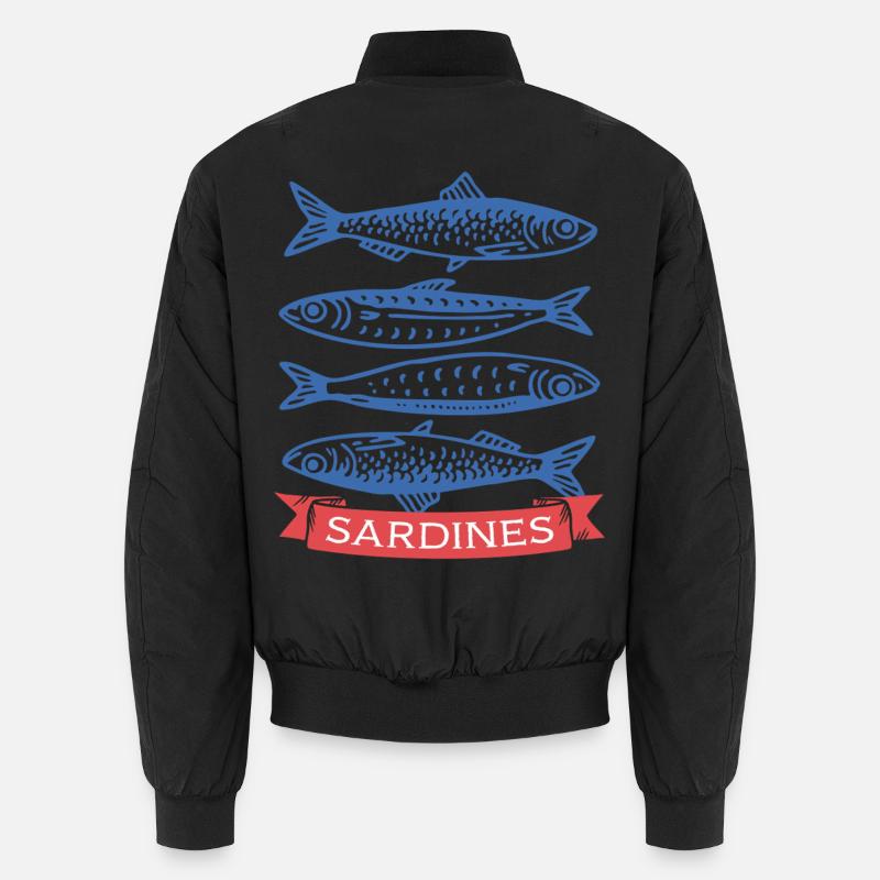 Sardines - Bomber unisexe - noir