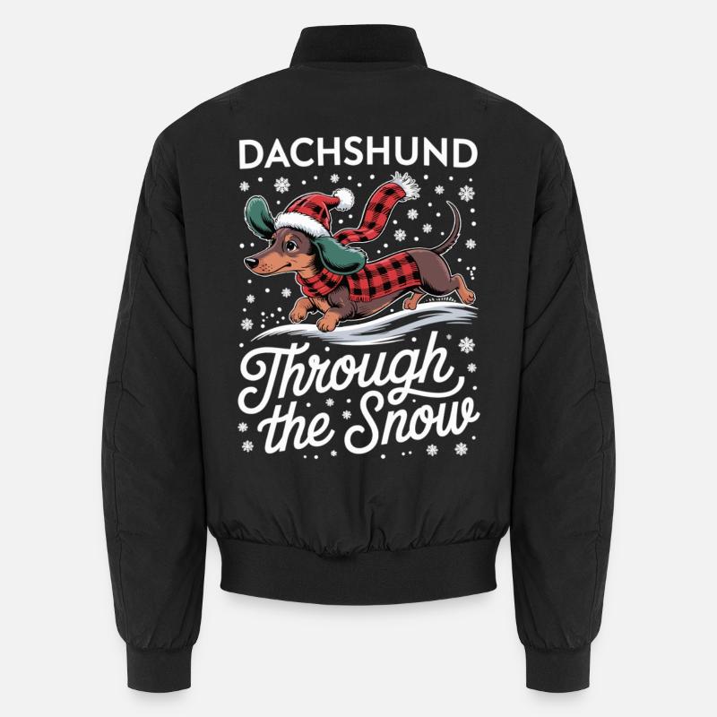 Chemise de Noël teckel Bomber unisexe
