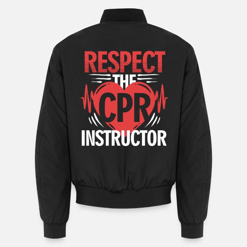 CPR instructor resuscitation emergency doctor Unisex Bomber Jacket
