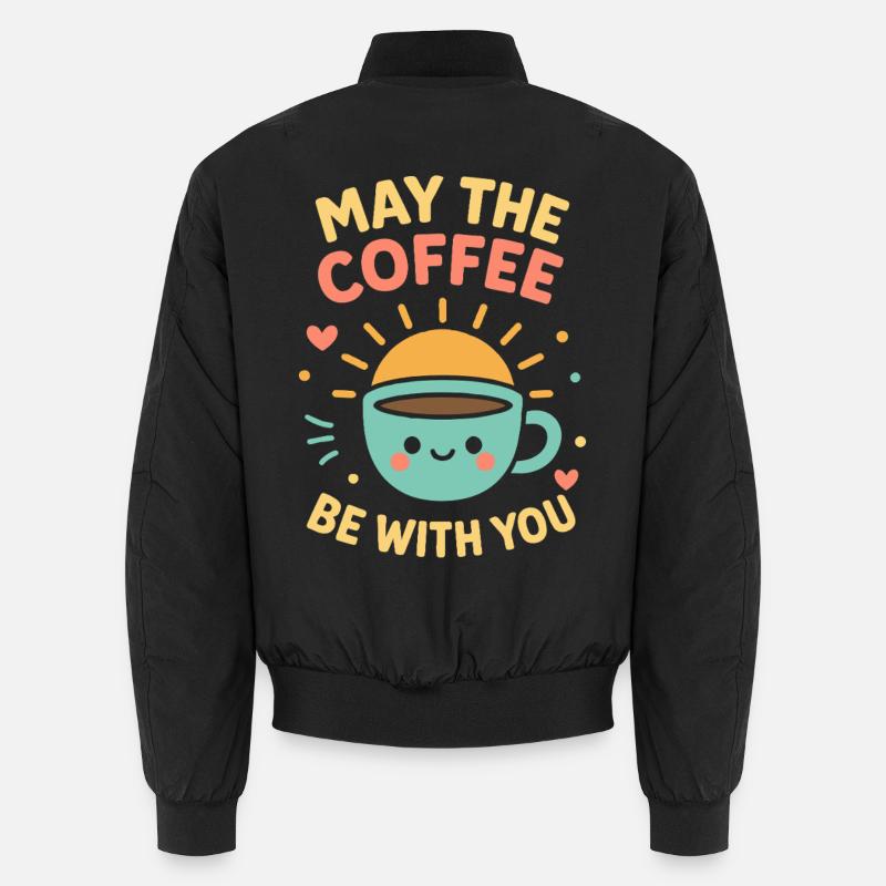 Möge der Kaffee mit dir sein Niedliches Kaffee-Design Unisex Bomberjacke