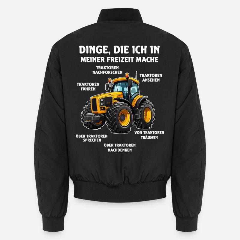 Dinge die ich meiner Freizeit mache Tractor  Unisex Bomberjacke