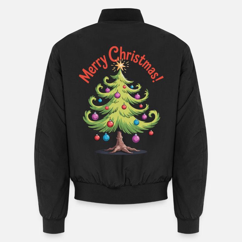 Chemise de joyeux Noël avec arbre de Noël Bomber unisexe
