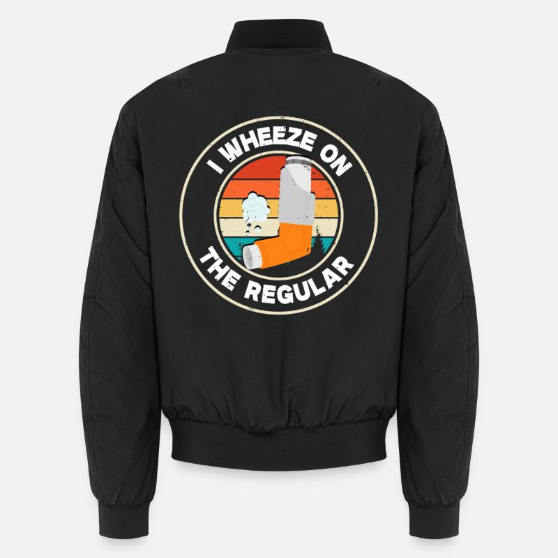 Asthma Asthmatiker - Unisex Bomberjacke - Schwarz