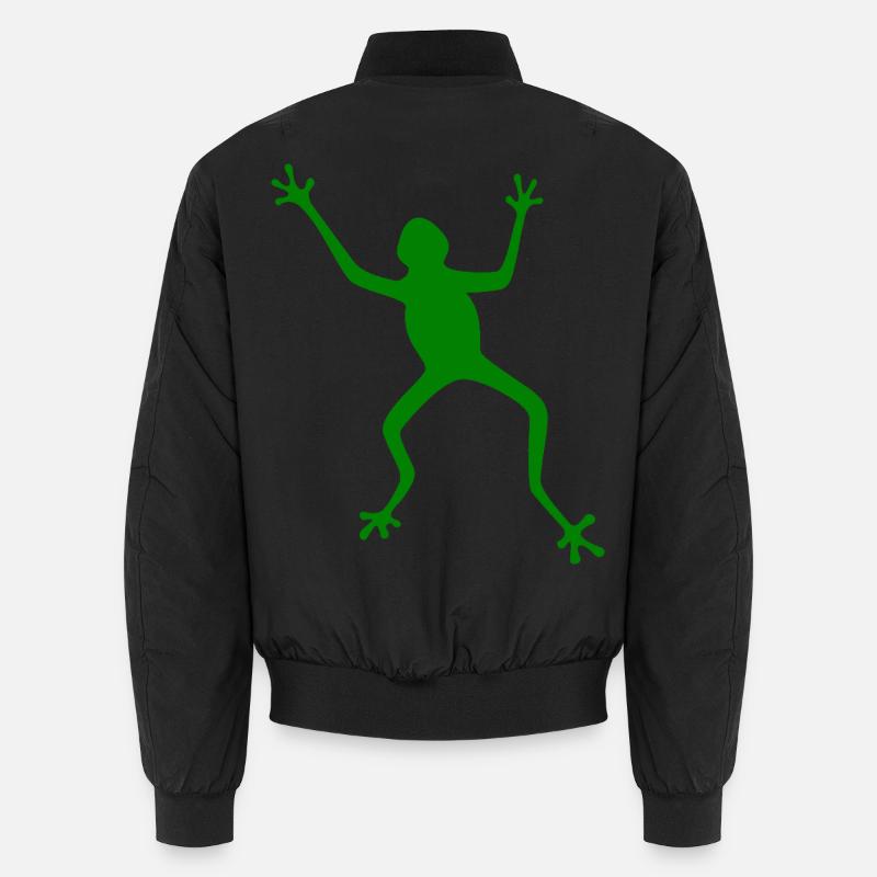 Silhouette de grenouille : tropicale, forêt tropicale Bomber unisexe