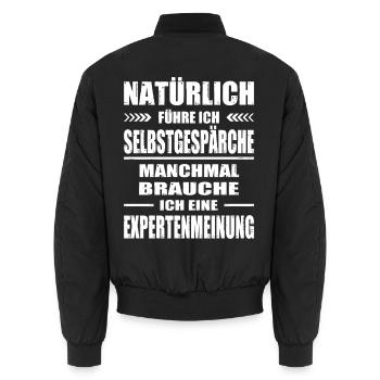 Lustiges Büro Geschenk Frauen Männer Kollege - Unisex Bomberjacke - Schwarz - Hinten - AI Model Male 185 light (185cm)