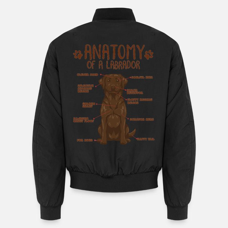 Anatomie eines braunen Labradors Unisex Bomberjacke