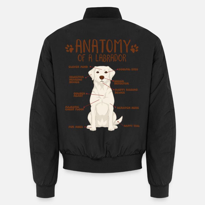 Anatomie eines white Labradors Unisex Bomberjacke
