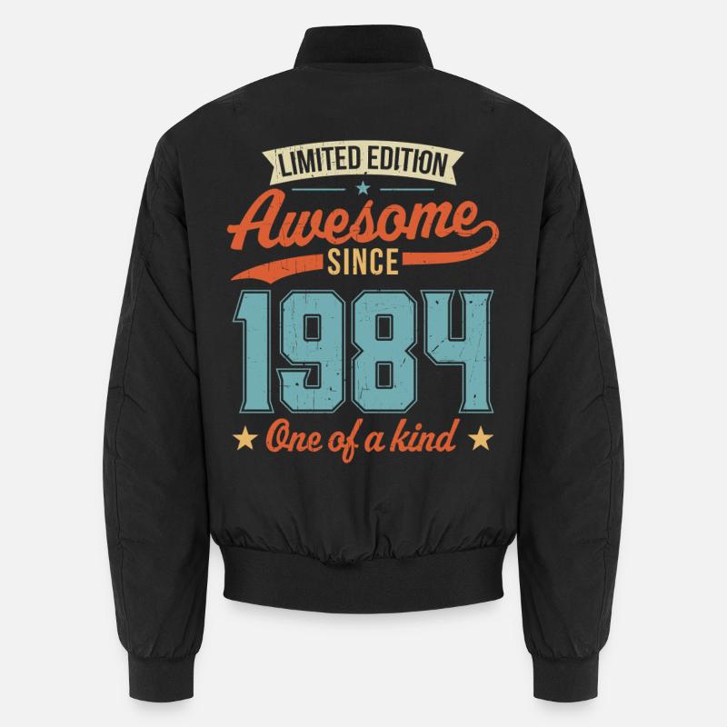 Awesome Since 1984 - Unisex Bomber Jacket - black