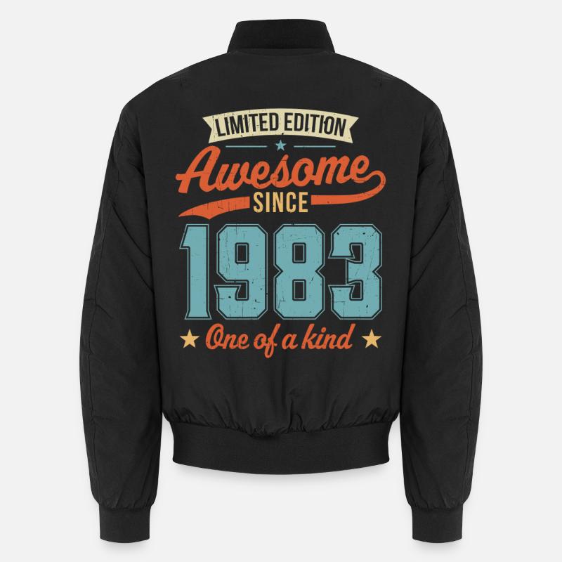 Awesome Since 1983 - Unisex Bomber Jacket - black