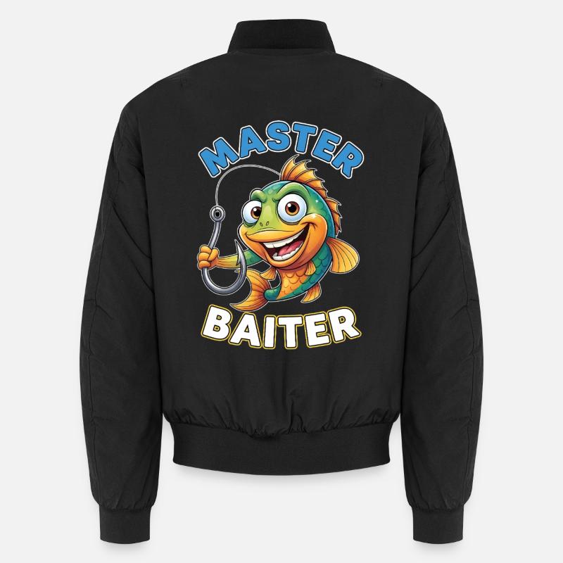 Master Baiter – Lustiger Angler Spruch - Unisex Bomberjacke - Schwarz