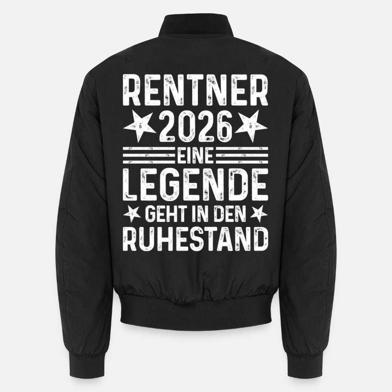 Pensioners 2026 A legend retires - Unisex Bomber Jacket - black