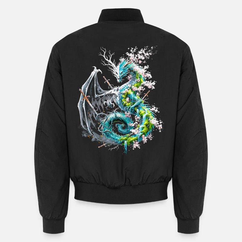 Drache des Lebens und Todes Unisex Bomberjacke