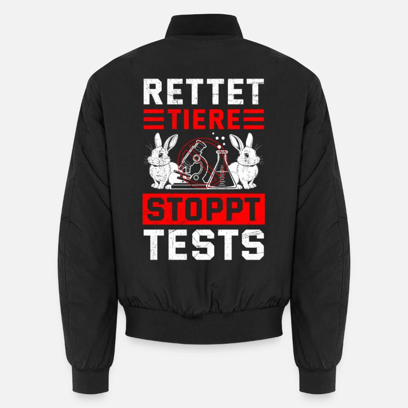 Bien-être animal SAVE ANIMALS STOP TESTING Gratuit Bomber unisexe