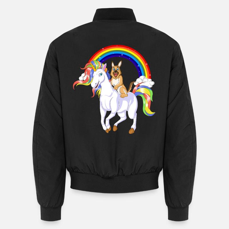 Deutscher Schäferhund Einhorn Unisex Bomberjacke