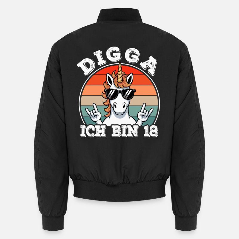 18th Birthday 18s 18th Digga I'm 18 years old Unisex Bomber Jacket