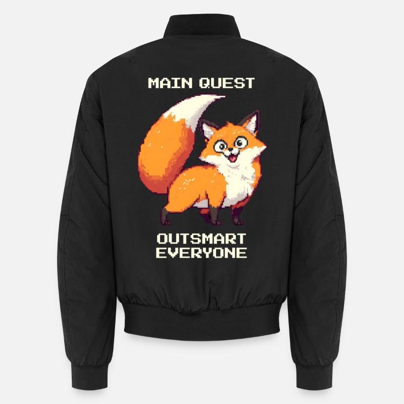 Main Quest: Outsmart Everyone | derpy fox Unisex Bomber Jacket