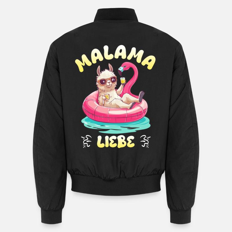 Soon Mama MALAMA LOVE Funny - Unisex Bomber Jacket - black