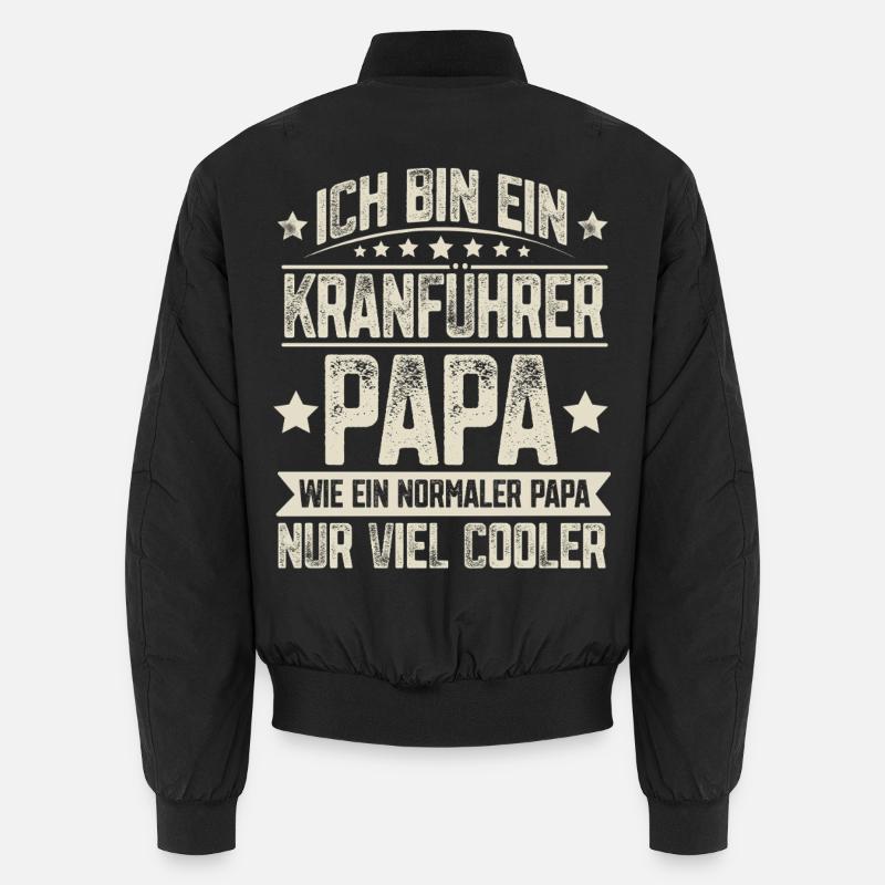 Kranführer Papa - Unisex Bomberjacke - Schwarz