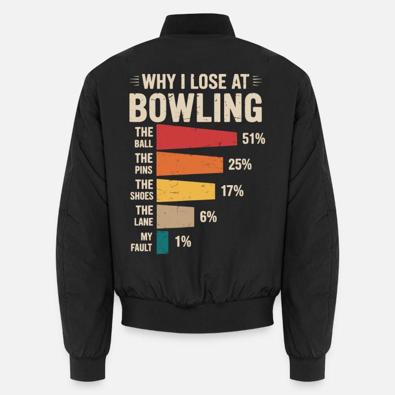 Bowling - Unisex Bomberjacke - Schwarz