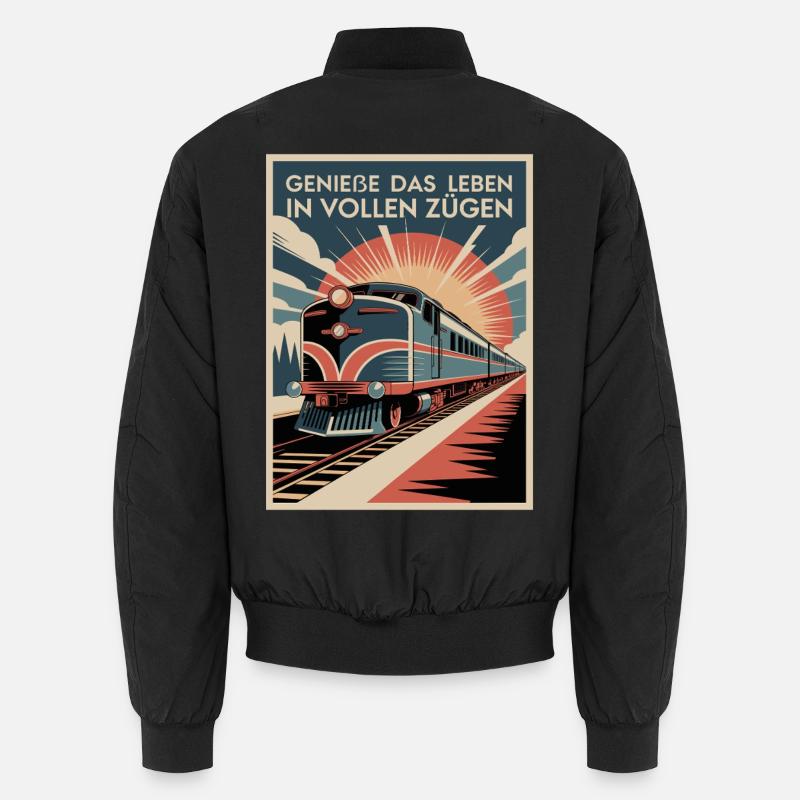 Train Profitez pleinement de la vie Chemin de fer Bomber unisexe