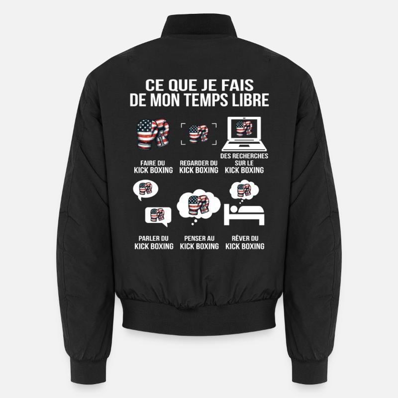 Was ich in meiner Freizeit mache American Boxing Unisex Bomberjacke