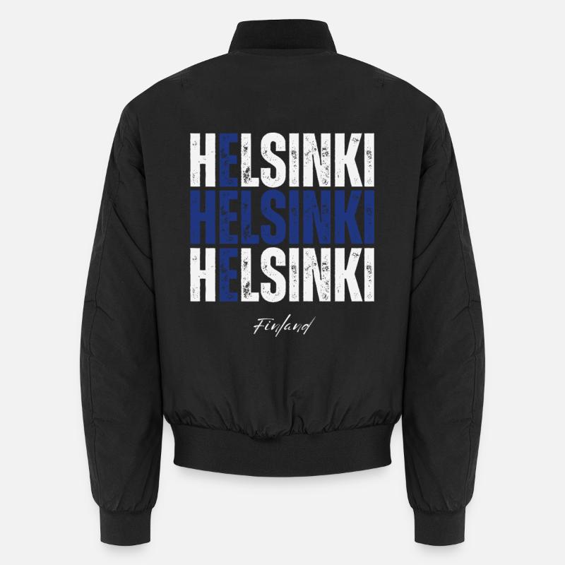 Helsinki Finlande, un souvenir d’Helsinki - Bomber unisexe - noir