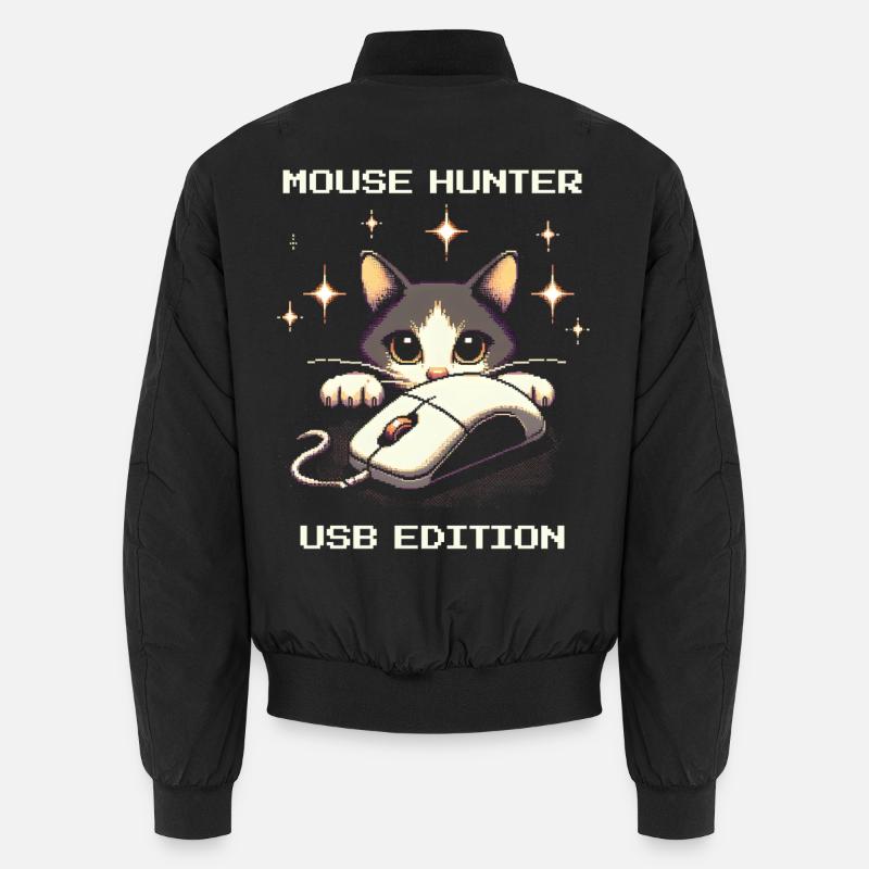 Mouse Hunter USB Edition | Cat Gaming Humor Unisex Bomber Jacket