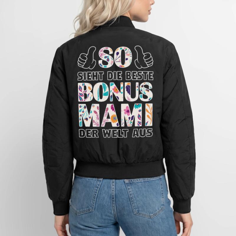 Bonus Mami Mama beste Mutter Muttertag Geschenk Unisex Bomberjacke