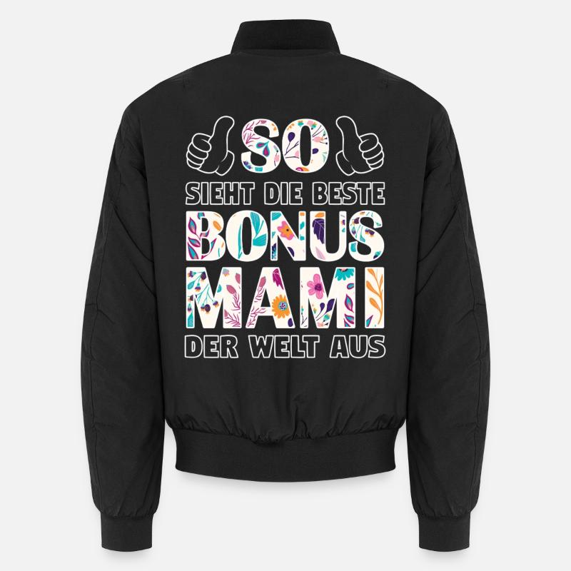 Bonus Mami Mama beste Mutter Muttertag Geschenk Unisex Bomberjacke