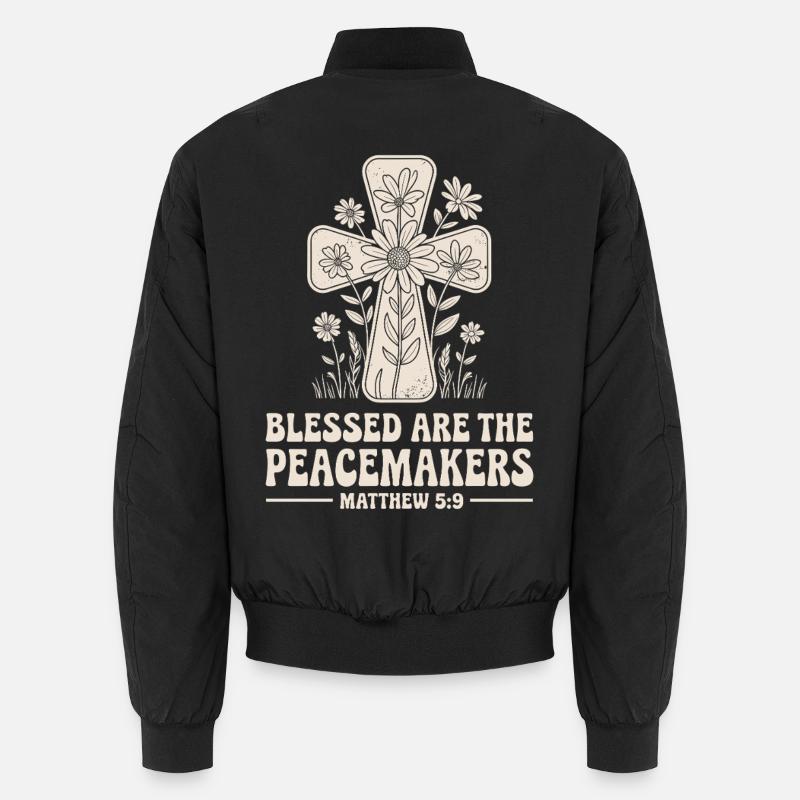 Heureux les artisans de paix Matthieu 5:9 Bomber unisexe
