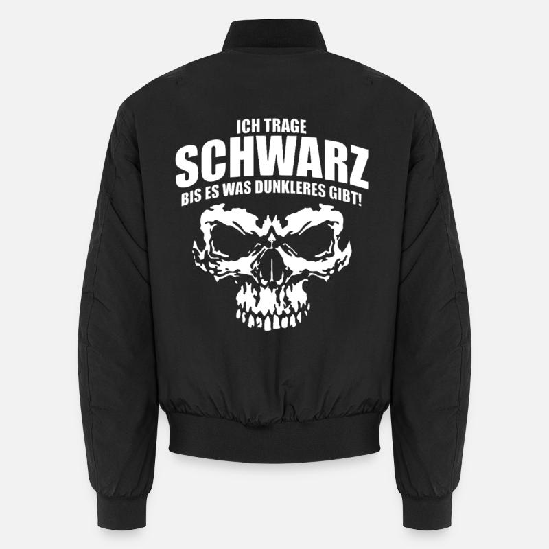 Schwarz Bis Dunkleres Schädel  Unisex Bomberjacke