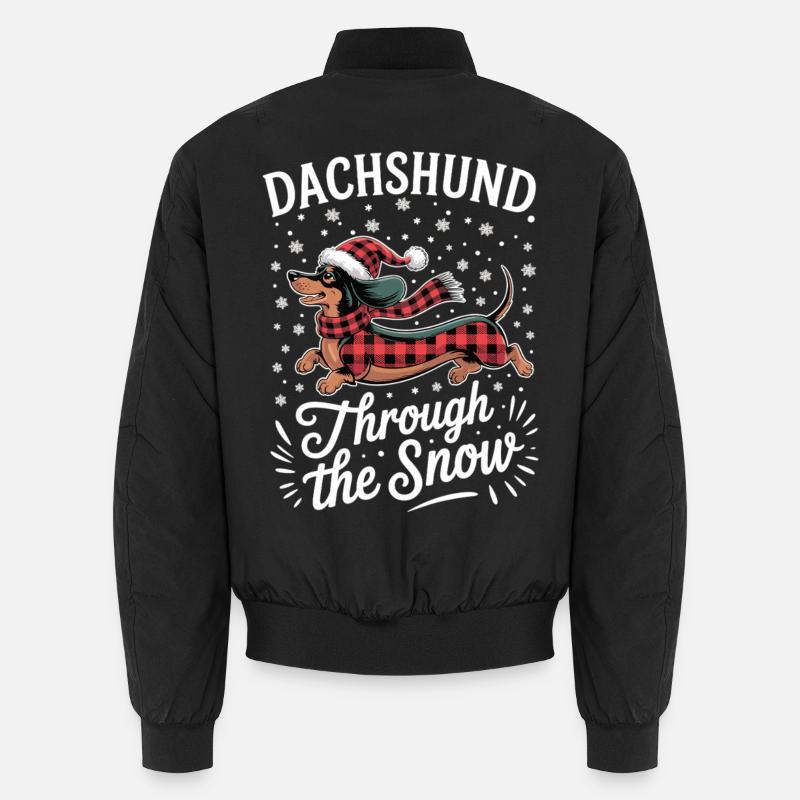 Noël avec chemise teckel Bomber unisexe